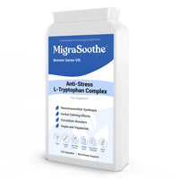 MigraSoothe L-Tryptophan Complex Booster Series VIII β Anti-Stress Formula for Migraine Calm and Relaxation β 120 Vegan Capsules