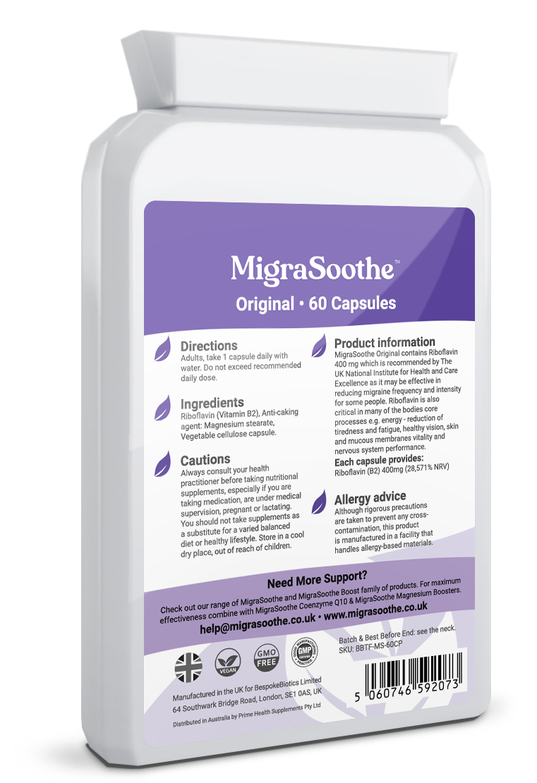 Migraine Relief Stack - Riboflavin Magnesium & CoQ10 Stack