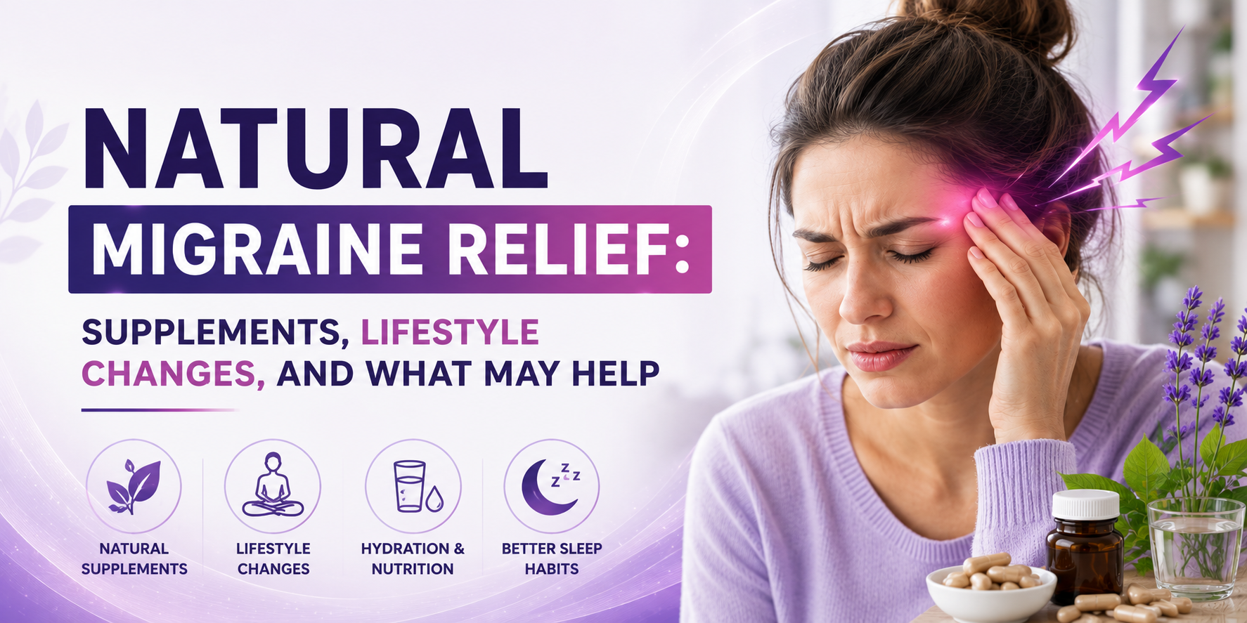 Natural Migraine Relief: Supplements, Lifestyle Changes, and What May Help