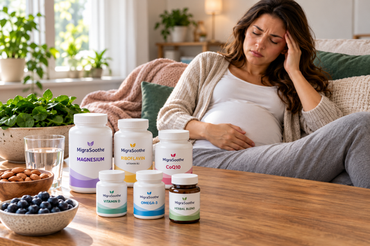 Pregnant woman with supplements