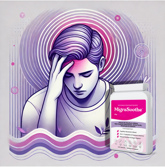 An anxious person correlating with migraines and supplements that can support this problem