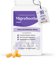 MigraSoothe Original| Riboflavin 400mg Caps | Riboflavin For Migraines | Vitamin B2 | Purple Standard Formula
