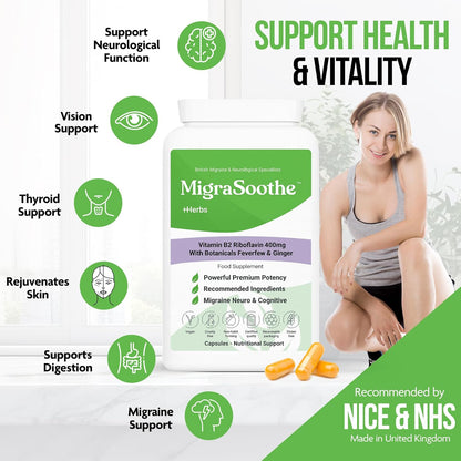 MigraSoothe + Herbs Migraine Relief Feverfew