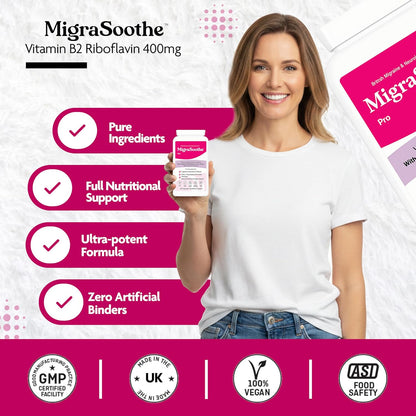 MigraSoothe Pro Version  (Migraine & Low Mood) B2 Riboflavin 400 Mg