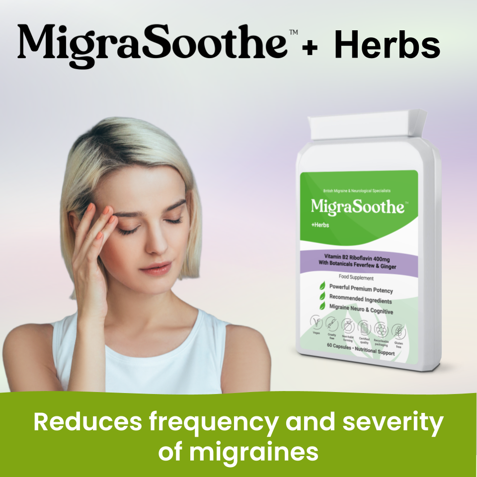 MigraSoothe + Herbs Migraine Relief Feverfew
