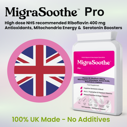 MigraSoothe Pro Version  (Migraine & Low Mood) B2 Riboflavin 400 Mg
