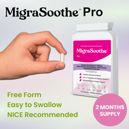 MigraSoothe Pro Version  (Migraine & Low Mood) B2 Riboflavin 400 Mg