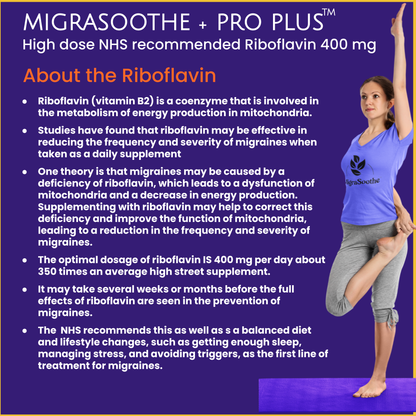 MigraSoothe Pro Bundle - Triple Pack Riboflavin  Magnesium CoQ10 Tryptophan Feverfew Ginger etc