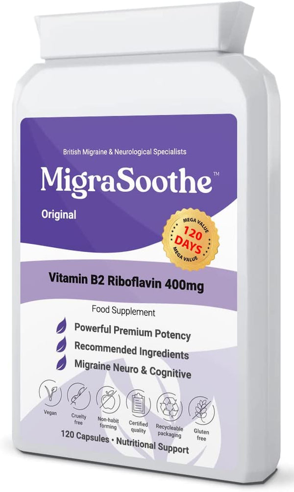 MigraSoothe Original riboflavin bottle